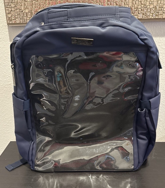 Pin Folio Backpack – Stylish Pin Organizer & Display Bag Dark Blue