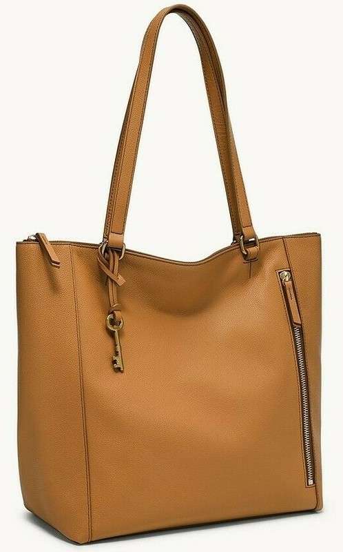 Fossil Tara Tan Leather Shopper ZB1475231 Shoulder Bag Camel NWT $218 Retail Y