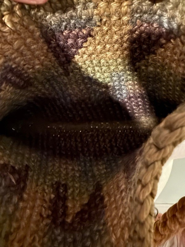 Boho Artisanal Woven Hemp Shoulder Bag – Neutral Brown Ombre Fiber Purse