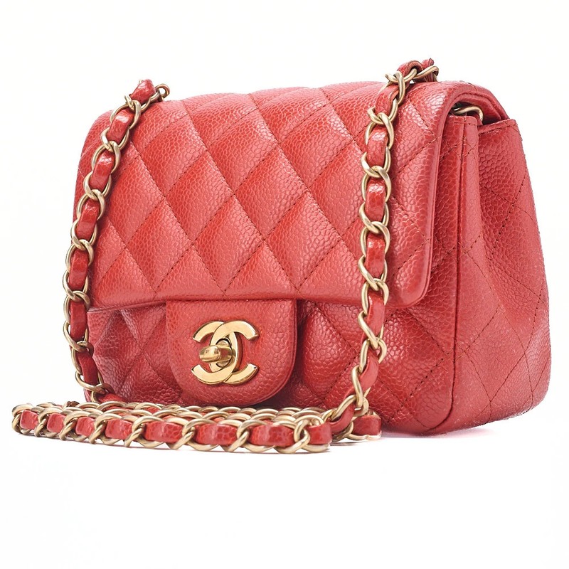 Chanel Chain Shoulder Bag Mini Matelasse 17cm Red r0_0614 gallery