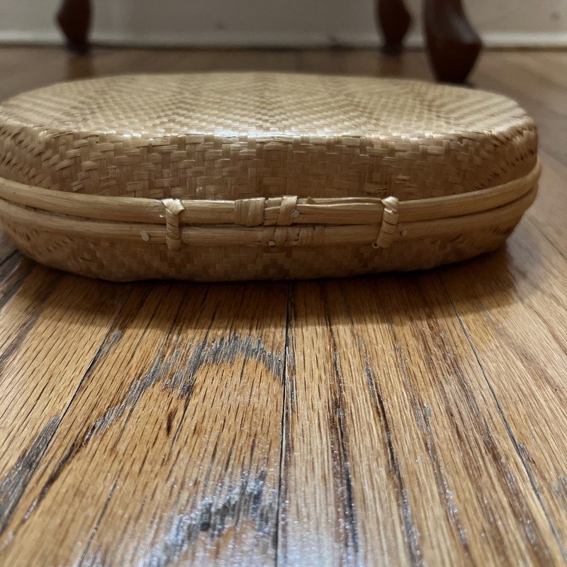 Vintage Woven Bamboo Rattan Clutch Purse Asian Handmade The Philippines gallery