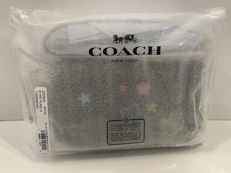 COACH Rexy 10th Birthday Plaza Bag 18 In Loved Leather With Sticker Print, CEG45 gallery