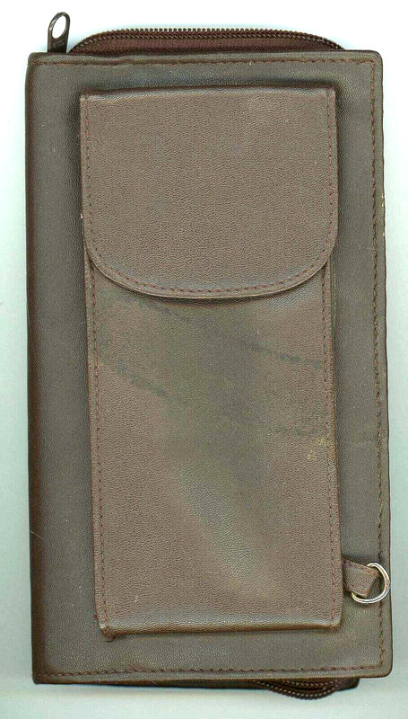 ROBETTI Wallet Purse Clutch 7 7/8" x 4 5/8" x 1 3/4" 7 Pockets 14 Slots 3 Zip
