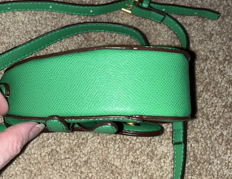 Saddlebag Shaped Mini Green Purse Cross Body Shoulder Bag Handbag 5 ½ x 4 Inches gallery
