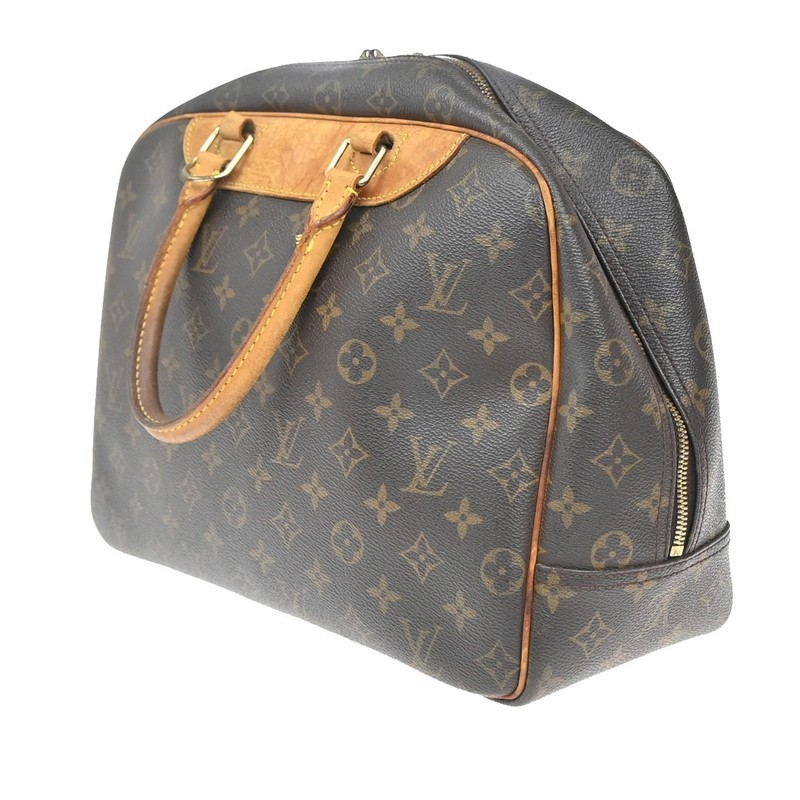 LOUIS VUITTON LV Logo Deauville Hand Bag Monogram Leather Brown M47270 36KP401 gallery