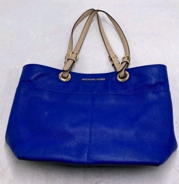Michael Kors, Bright Blue, Double Handle, Inner Pockets, Designer Tote, Handbag