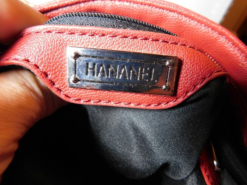 BAG~Hananel Red Fold-Over Convert Shoulder Rhinestone Purse Adjustable Straps gallery