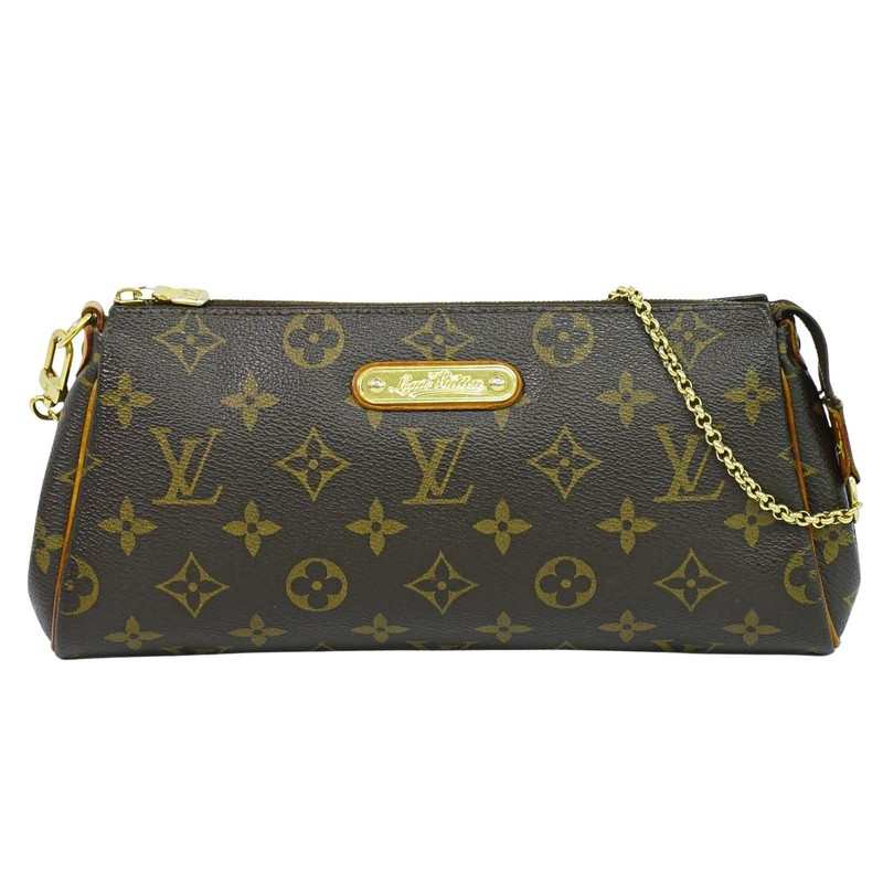 Louis Vuitton Eva M95567 Monogram Canvas Handbag Brown Gold