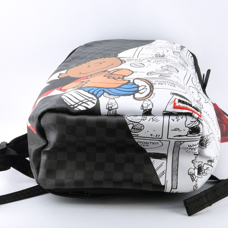 Sprayground Peanuts Franklin Sharks In Comics Backpack Snoopy Zippered Plaid gallery