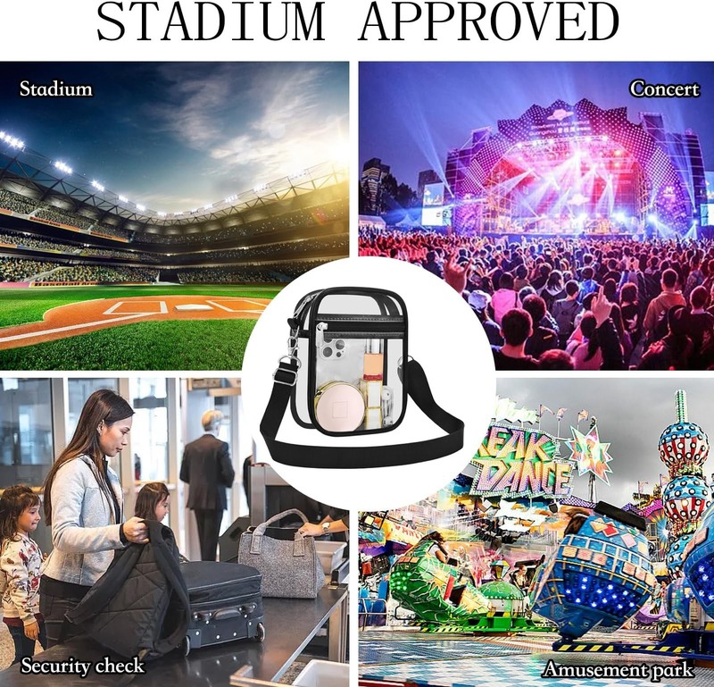 USPECLARE Clear Purse Stadium Transparent Messenger Bag Stadium Approved for ... gallery