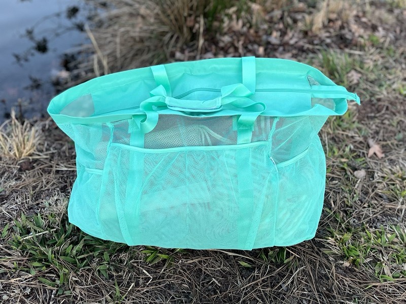 Extra Large Zipper Tote Pockets Pool Beach Swim Gym Mesh Bag gallery