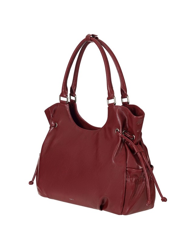 Korea Stand Oil Breezy Bag Women's Lifestyle Casual Crossbody Bag Red Wine NWT gallery