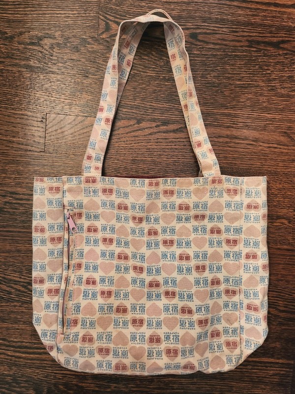 2006 Harajuku Lovers LLC Vintage Tote Page Logo Print Cotton Polyester Designer