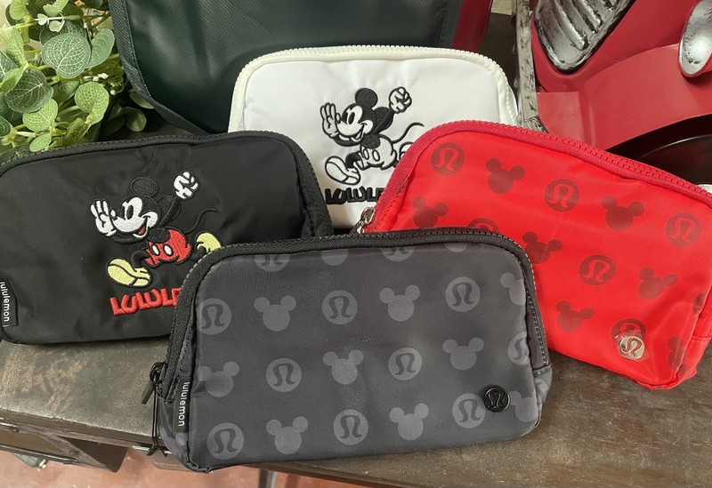 (5) Disney Lululemon Everywhere Belt Bag Bundle Mickey Black, RED, White NWT 1L