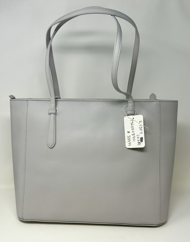 Kate Spade Schuyler Medium Platinum Gray Leather Tote Bag Shoulder Strap NWOT gallery