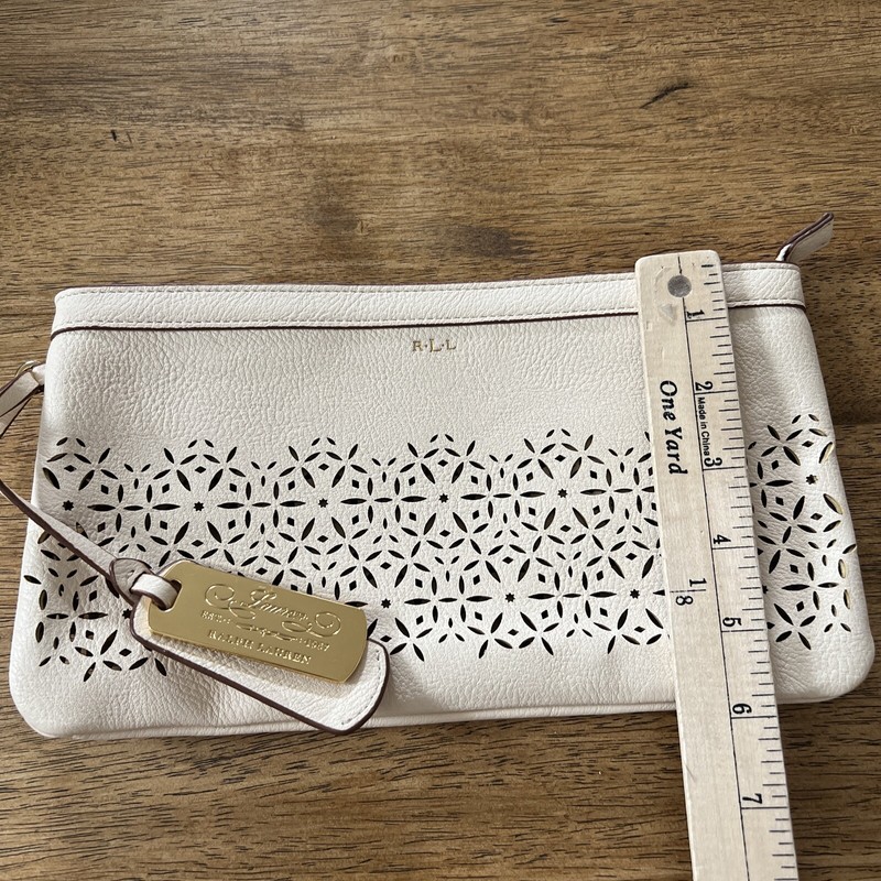 Lauren Ralph Lauren Clutch Faux Leather Unlined Cutouts gallery