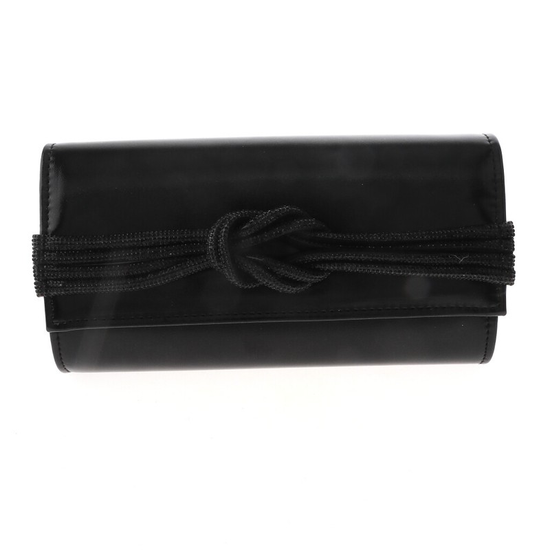 Fashion Faux Leatherette Clutch Evening Bag With Rhinestone WLY100-BLK