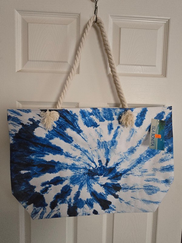Isla Bonita Womens Summer Tote Bag Pink/Blue and Blue Tie Dye B795/B777 Specify