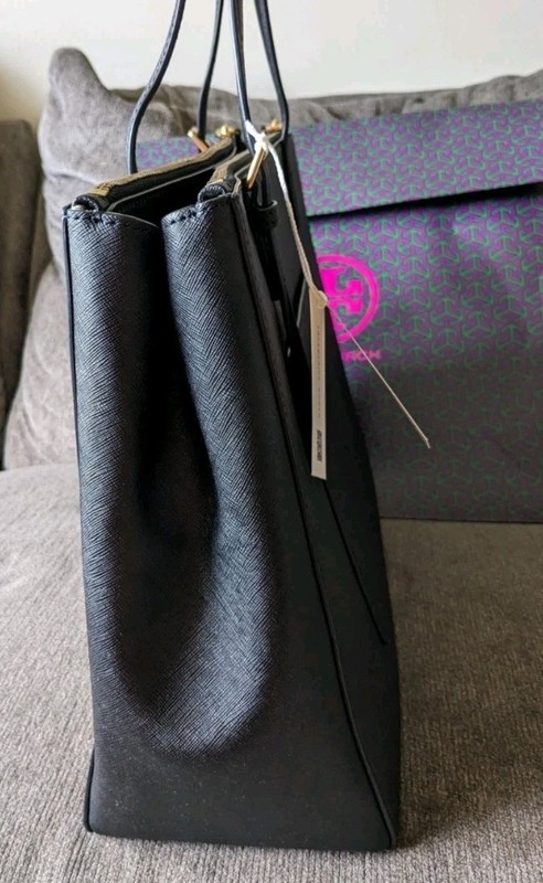 Tory Burch Emerson Large Double Zip Tote NWT Black gallery