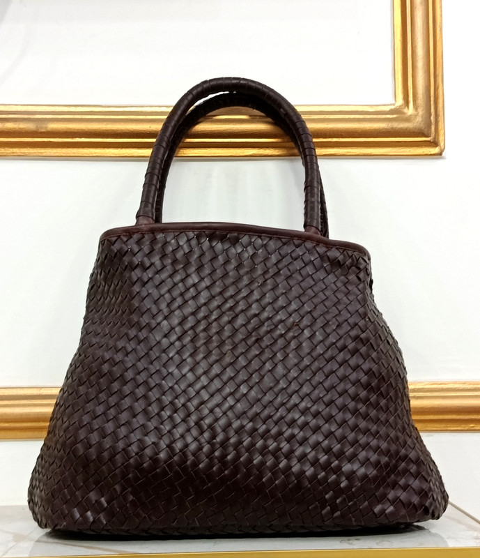 Handmade Retro hand-woven cowhide shoulder bag Soft Leather bag Gift for Wife