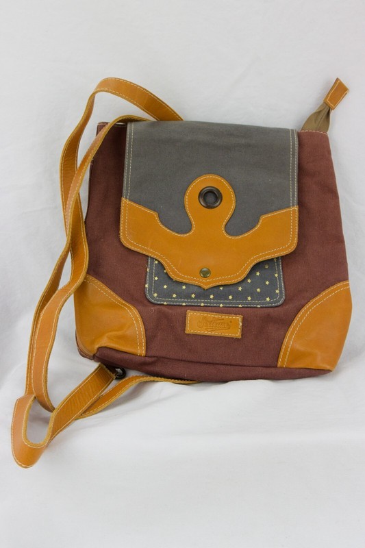 Sixtease Canvas and Leather Upcycled Archer Backpack, 60in Strap