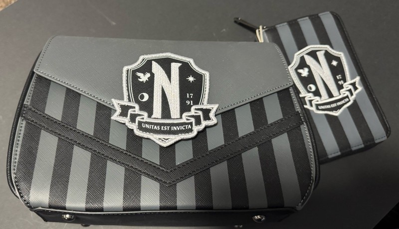 Loungefly Wednesday – Nevermore Purse And Wallet Combo – New With Tags