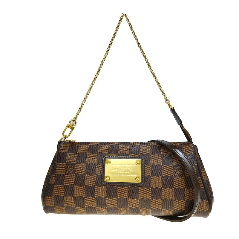 Best03/ Louis Vuitton Damier Eva 2way Chain Handbag N55213 DU3150 YQ08166