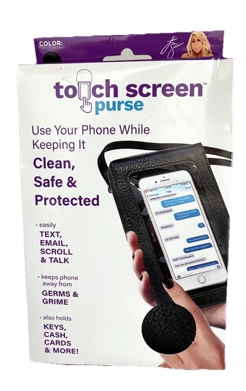 Touchscreen Purse Fits Smartphone And iPhone Black NEW gallery