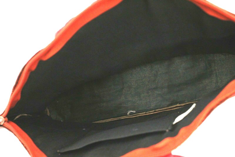 Elephant print hand painted leather Purse handbag Cool Shape Red Black gallery