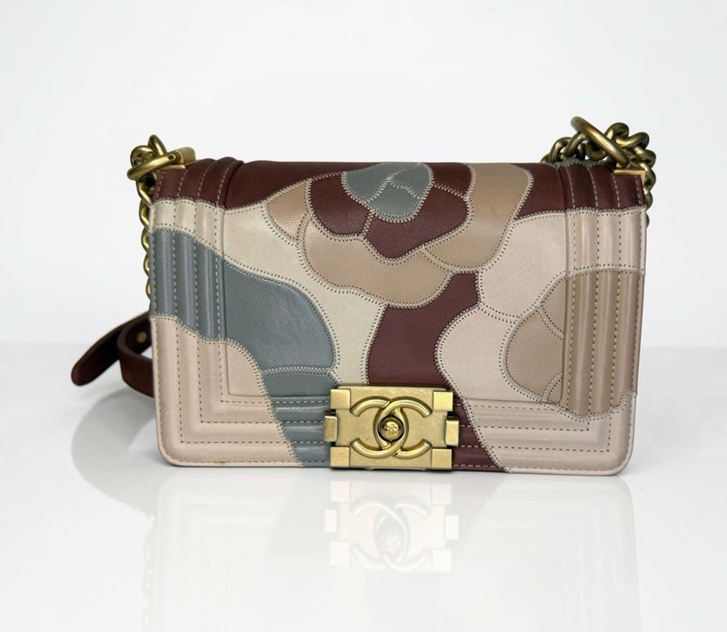 Chanel limited edition Chanel Small Patchwork Camellia Boy Flap series 24
