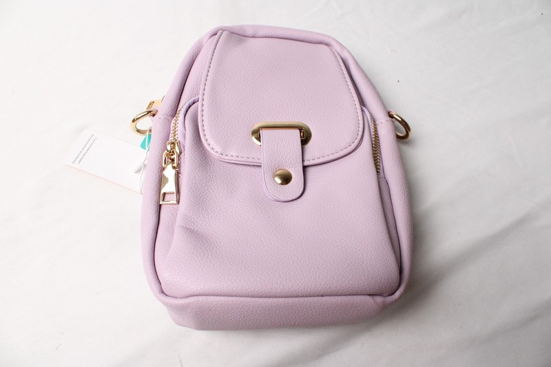 UHIW Women's Small Multi Zip Closure Crossbody Bag CA4 Purple One Size gallery