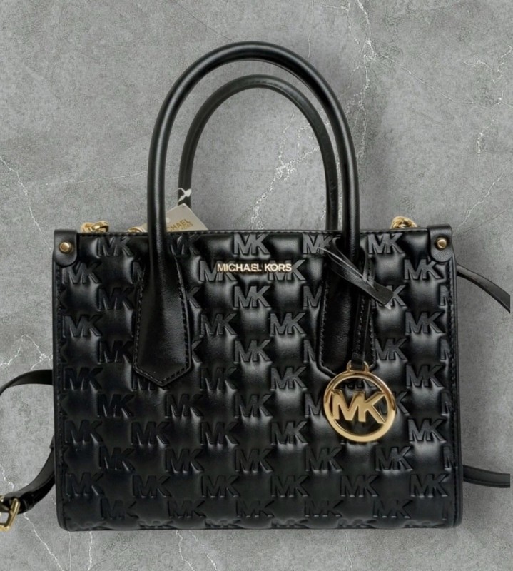NWT MICHAEL KORS MAPLE SOFT BLACK LEATHER SATCHEL SHOULDER BAG MSRP $328.00