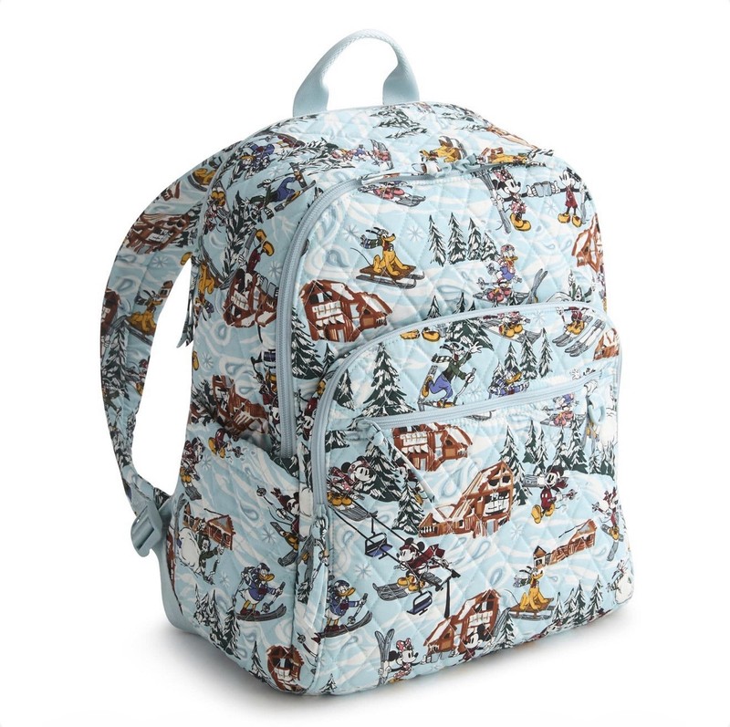 NWT VERA BRADLEY Bancroft Backpack, Disney Ski Weekend Mickey & Fr., cotton $165