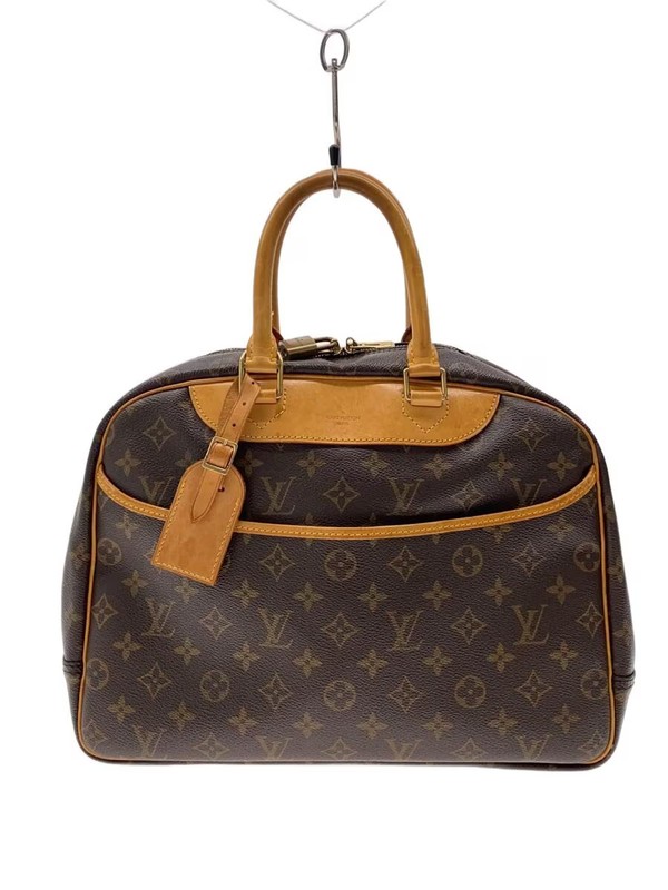 LOUIS VUITTON 2) Bowling Vanity (Deauville) Monogram Canvas PVC BRW Stains and m