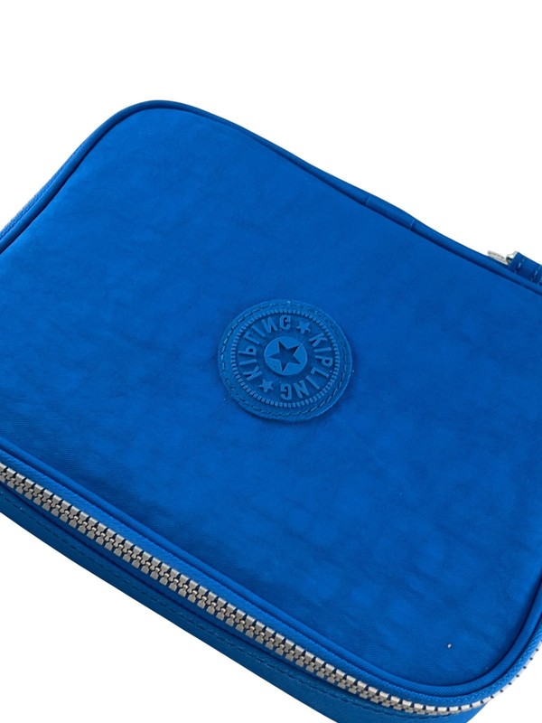 Kipling 100 Pens Case Pencil Accessory Box Polyamide AC3657 Royal Blue HTF gallery