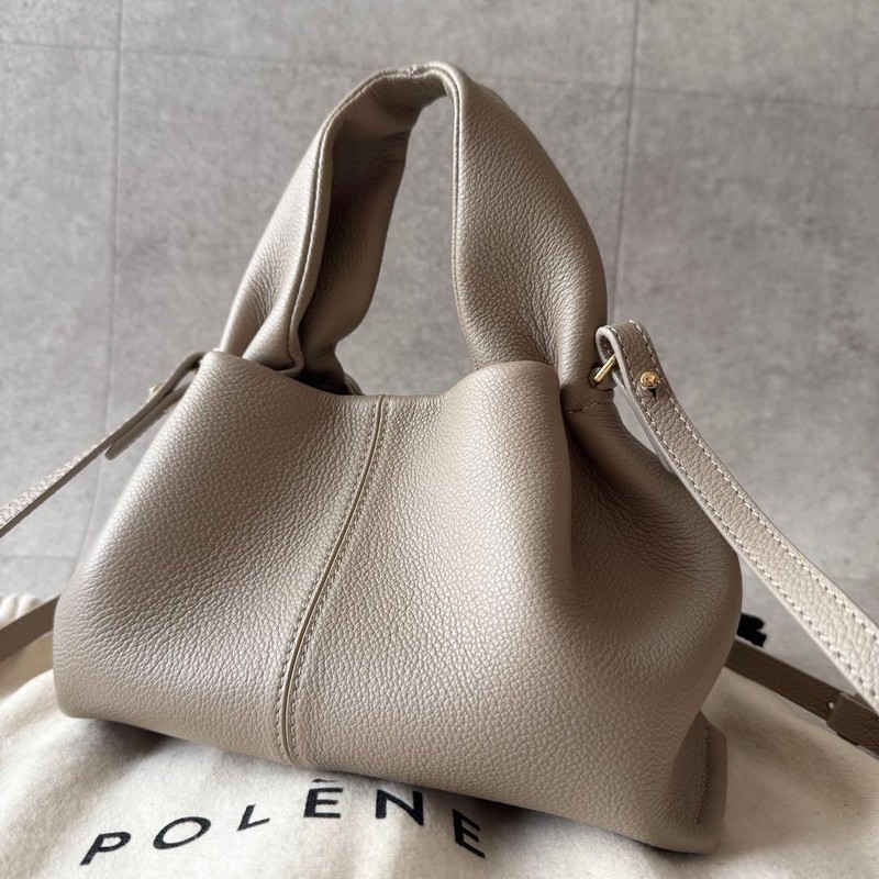 Excellent Condition Polène Numero Neuf Mini Handbag 2WAY Grain Leather Gold Hard