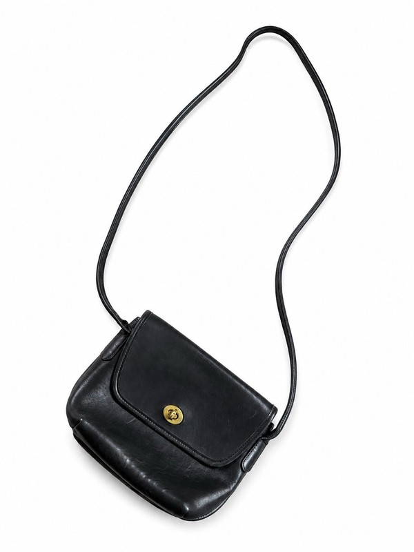 Vintage Black Leather Coach Classic Timeless Crossbody Purse See All Photos