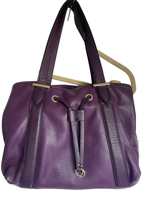 Handbag Purse Winter Plum Color Opens Wide Charming Charlie Supple Material