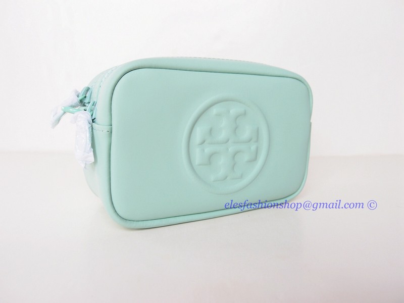 NEW Tory Burch Perry Bombe Mini Matte Leather Crossbody Bag MINT CHIP AUTHENTIC gallery