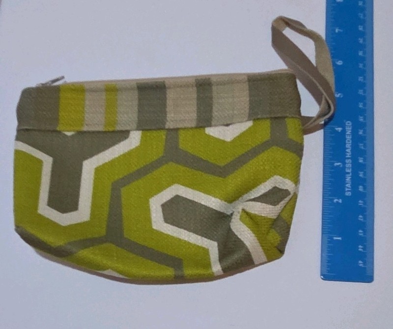 Ashley Bags Olive Geometric Floral Tote with Coin Purse, Striped Pattern, Medium gallery