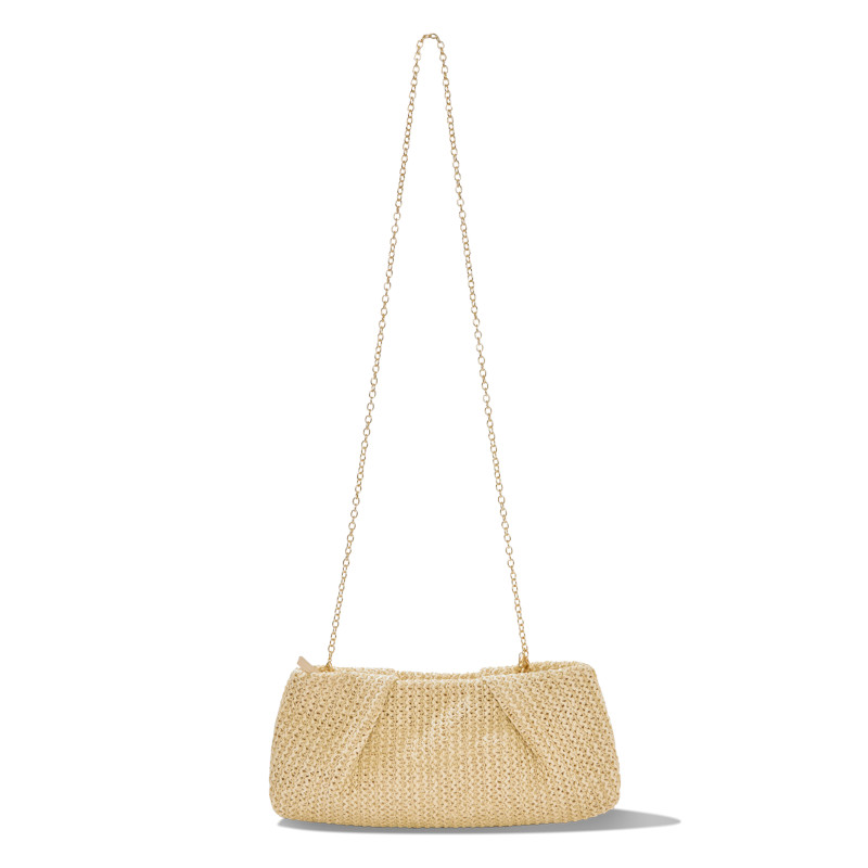 Capittana Raffia Straw Clutch Oversized Woven Beach Resort Crossbody Bag NWT