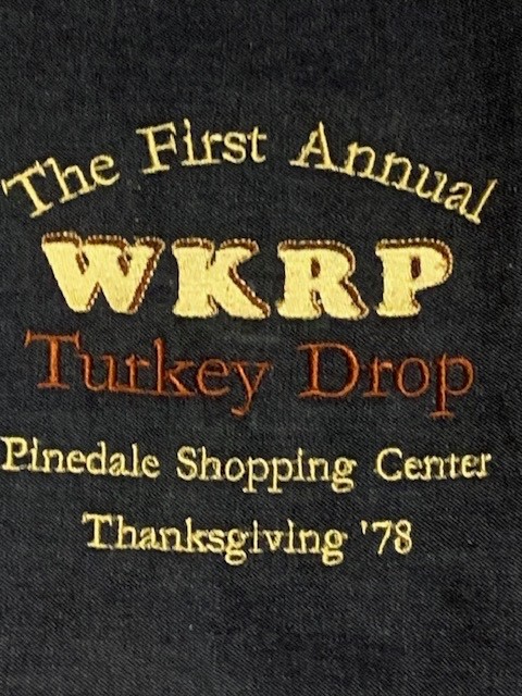 NEW Dk Denim Tote Bag “WKRP Turkey Drop” “Thanksgiving ’78” embr gift Free ship