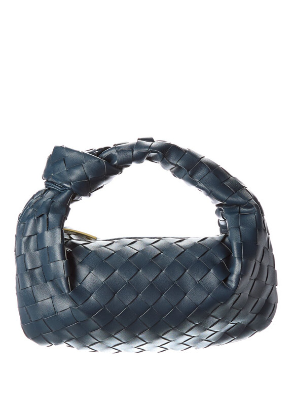 Tiffany & Fred Paris Woven Leather Pouch Women's Blue