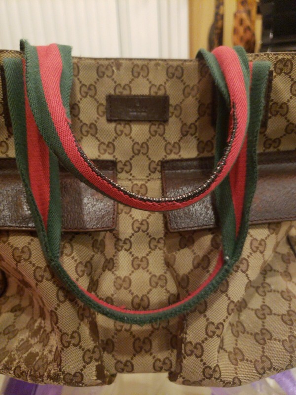 Gucci Tote canvas bags Size 12"L x 14"W x 6"D Strap 8" L gallery