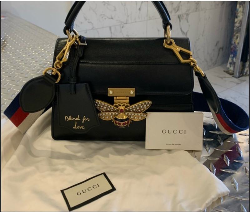 GUCCI Queen Margaret Small Top Handle Bag NIB 476541 Bee Pearl FULL SET Pristine
