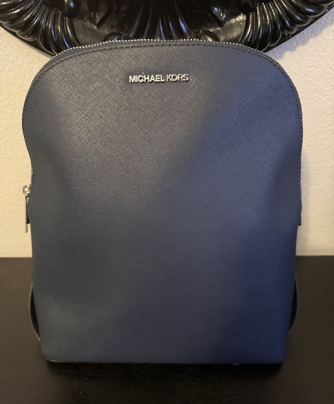 Michael Kors Blue Zip Backpack w/ Adjustable Straps, Pockets