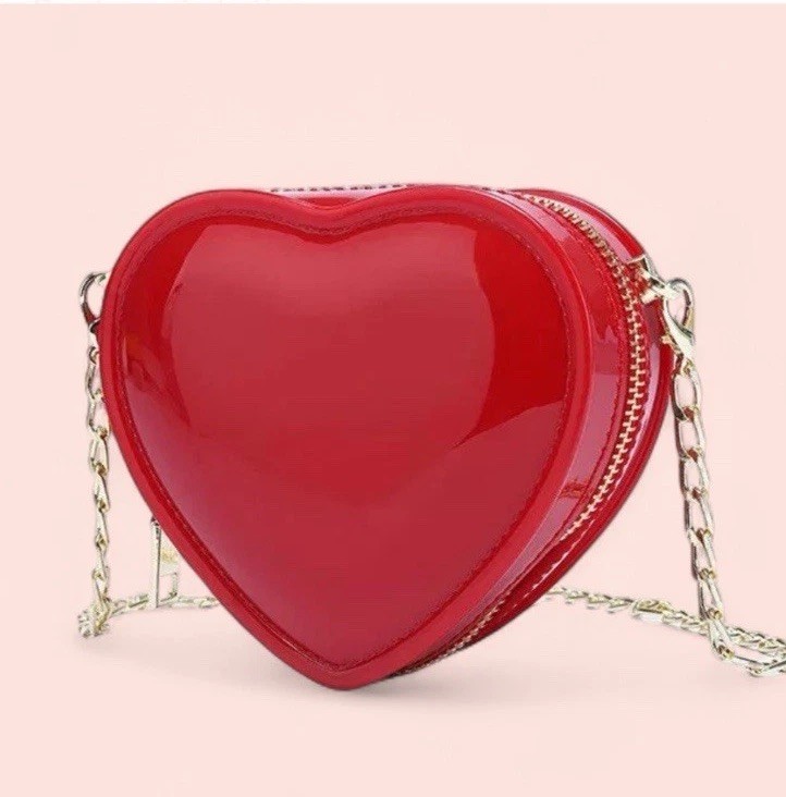 Jelly Heart Chain Strap Shoulder Bag Cute Love Candy Color Mini Sling Purse