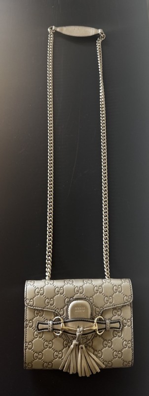 Gucci Emily Chain Flap Bag Microguccissima Leather Mini