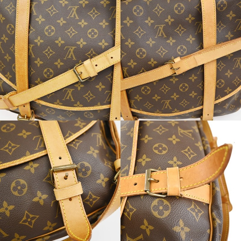 LOUIS VUITTON Logo Saumur 43 Shoulder Bag Monogram Leather Brown M42252 12YH900 gallery