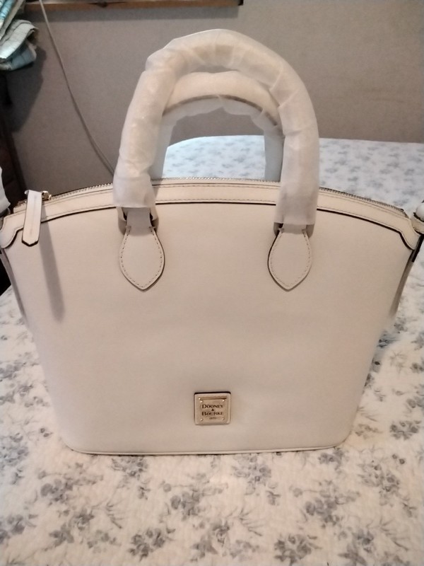 Dooney & Bourke Florentine Domed Satchel off white large hand bag